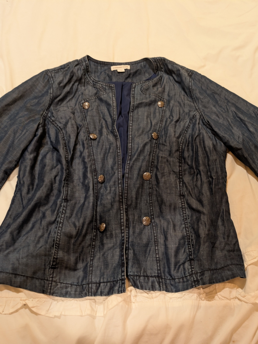 Coldwater Creek Fully Lined Tencel Denim Jacket XL